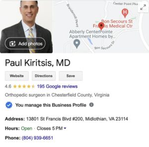 Doctor Google Business Profile