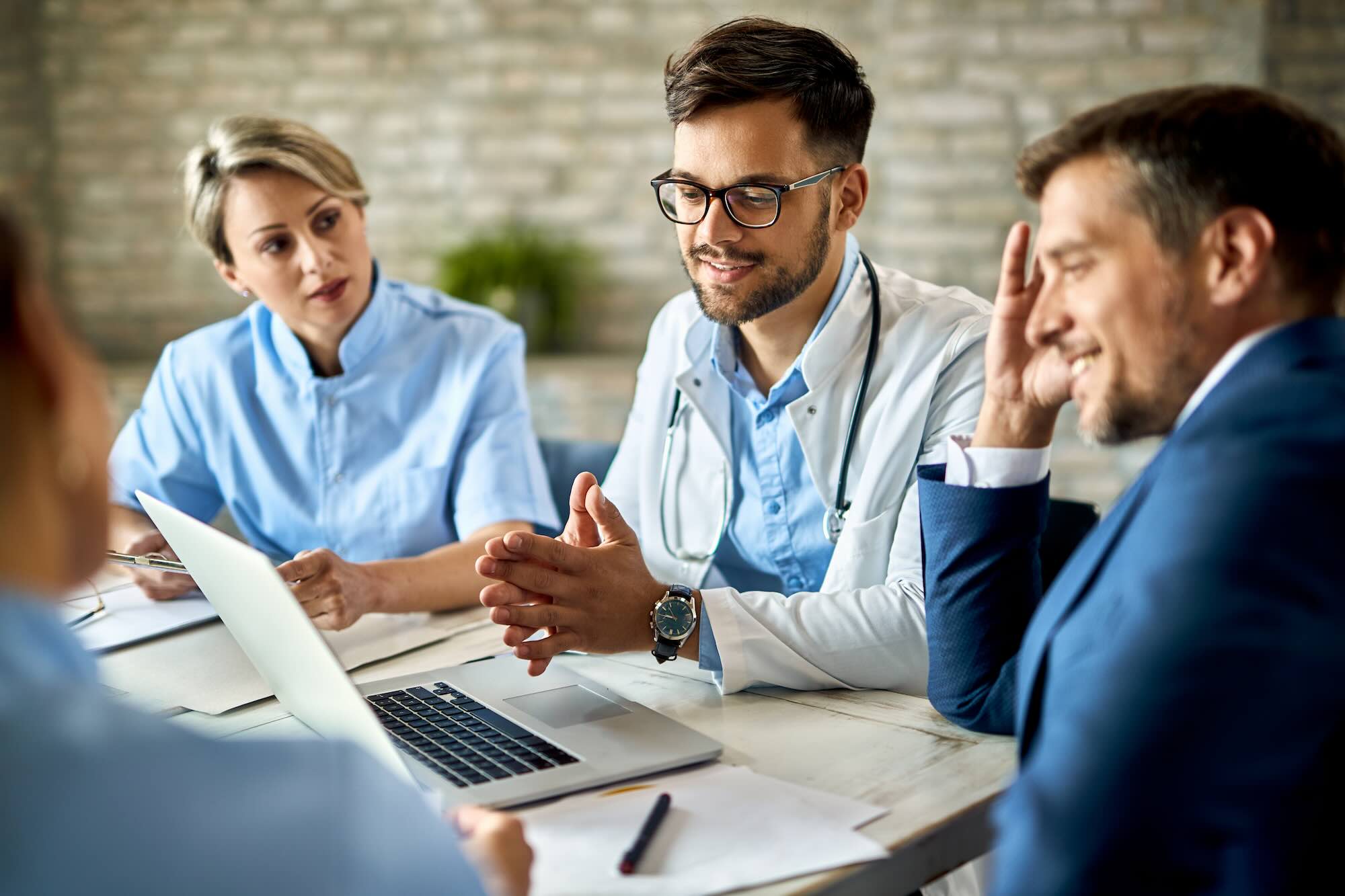 Doctor working with an SEO team to attract new patients